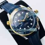 OE Omega Seamaster 300M Blue Chronograph Replica Watch Yellow Gold